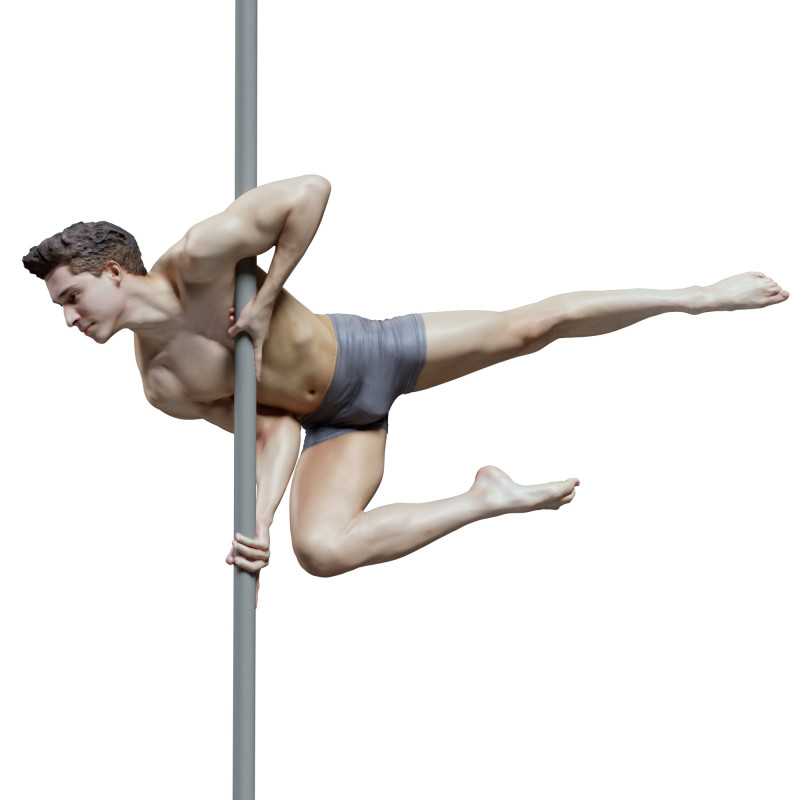 Male Pole Dancer Pose